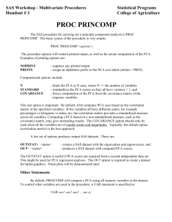 PROC PRINCOMP