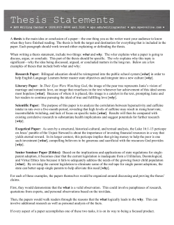 Thesis Statements