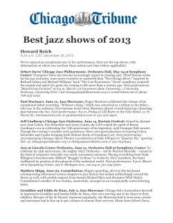 Chicago Tribune `Best Jazz Shows of 2013` 2
