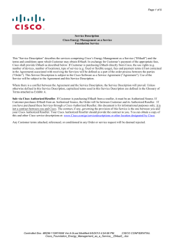 Service Description Cisco Energy Management as a