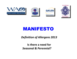 Access to Manifesto on Allergens