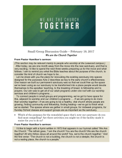 Small Group Discussion Guide &ndash; February 19, 2017