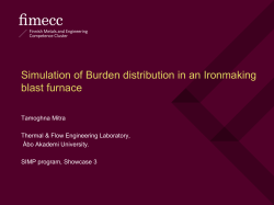 Simulation of Burden distribution in an Ironmaking blast furnace
