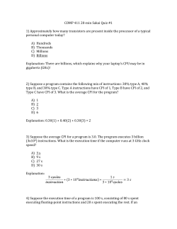 COMP 411 20-‐min Sakai Quiz #1 1) Approximately how