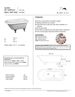 ALICIA 55&rdquo; ACRYLIC ROLL TOP TUB ATRN55 Features: