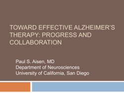 Toward effective Alzheimer`s therapy: progress and