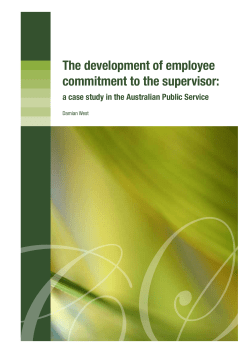 The development of employee commitment to the supervisor: