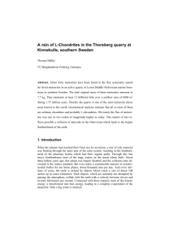 A rain of L-Chondrites in the Thorsberg quarry at Kinnekulle