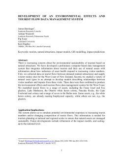Development of an environmental effects and tourist flow data