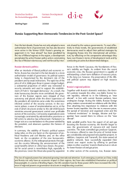 Supporting Non-Democratic Tendencies in the Post