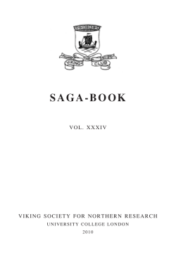 SAGA-BOOK - Viking Society Web Publications