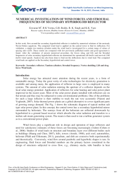 numerical investigation of wind force on strouhal frequency