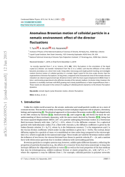Anomalous Brownian motion of colloidal particle in a nematic