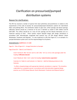Clarification on pressurised/pumped distribution systems