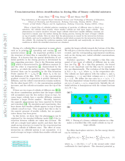 Cross-interaction drives stratification in drying film of binary colloidal