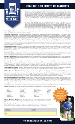 policies and limits of liability