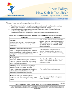Illness Policy: How Sick is Too Sick?