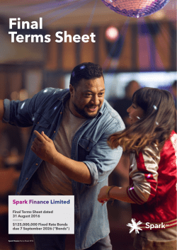 Terms SheetOpens in new window - Investors