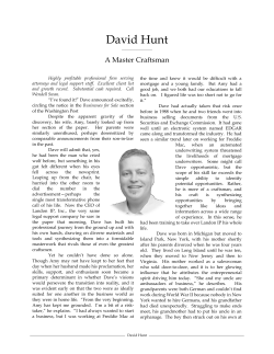 David Hunt - Bernhardt Wealth Management