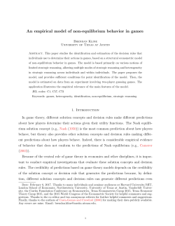 An empirical model of non-equilibrium behavior in games