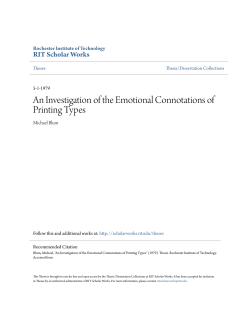 An Investigation of the Emotional Connotations of Printing Types