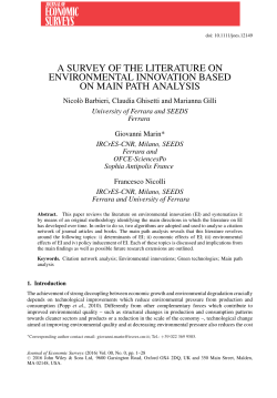 a survey of the literature on environmental innovation based
