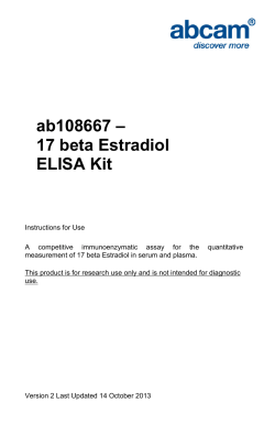 ab108667 &ndash; 17 beta Estradiol ELISA Kit