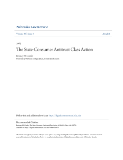 The State-Consumer Antitrust Class Action