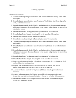 learning objectives Chem 251 - Personal Pages
