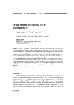 the assessment of aerobic physical capacity in young