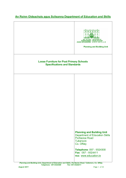 An Roinn Oideachais agus Scileanna Department of Education and