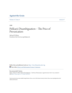 Pelikan`s Disambiguation -- The Price of Prevarication