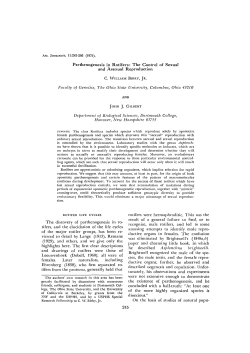 Parthenogenesis in Rotifers: The Control of Sexual and Asexual