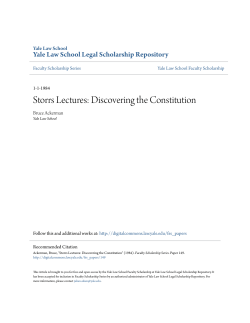 Storrs Lectures: Discovering the Constitution