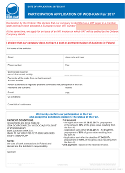 PARTICIPATION APPLICATION OF WOD