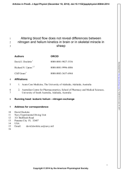 Altering blood flow does not reveal differences between nitrogen