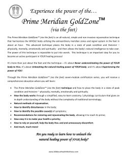 Prime Meridian GoldZone (via the feet) Education