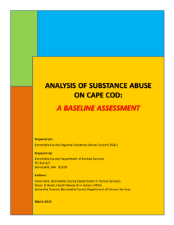 Analysis of Substance Abuse on Cape Cod: A Baseline Assessment