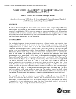 In situ stress measurement of biaxially strained aluminum