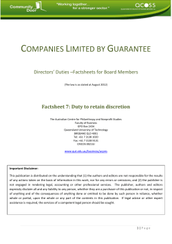 Factsheet 7: Duty to retain discretion