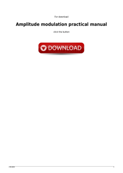 Amplitude modulation practical manual