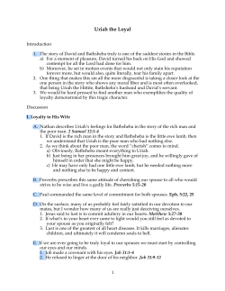 Uriah the Loyal - church of Christ in Galena, IN