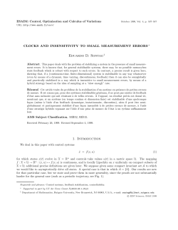 Clocks and Insensitivity to Small Measurement Errors