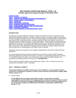 Finance Operations Manual