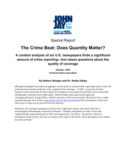 The Crime Beat: Does Quantity Matter?