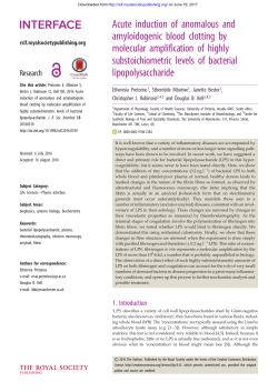 Acute induction of anomalous and amyloidogenic blood clotting by