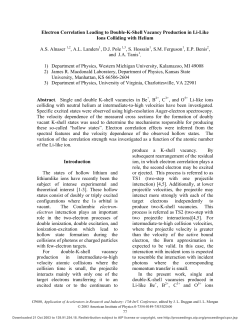 Electron Correlation Leading to Double-K