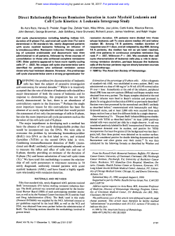 Direct Relationship Between Remission Duration in