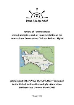 Review of Turkmenistan`s second periodic report on
