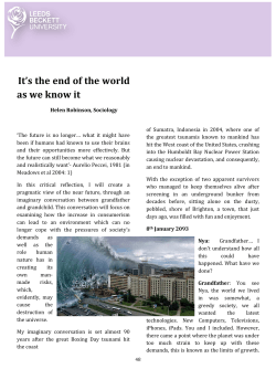 It`s the end of the world as we know it